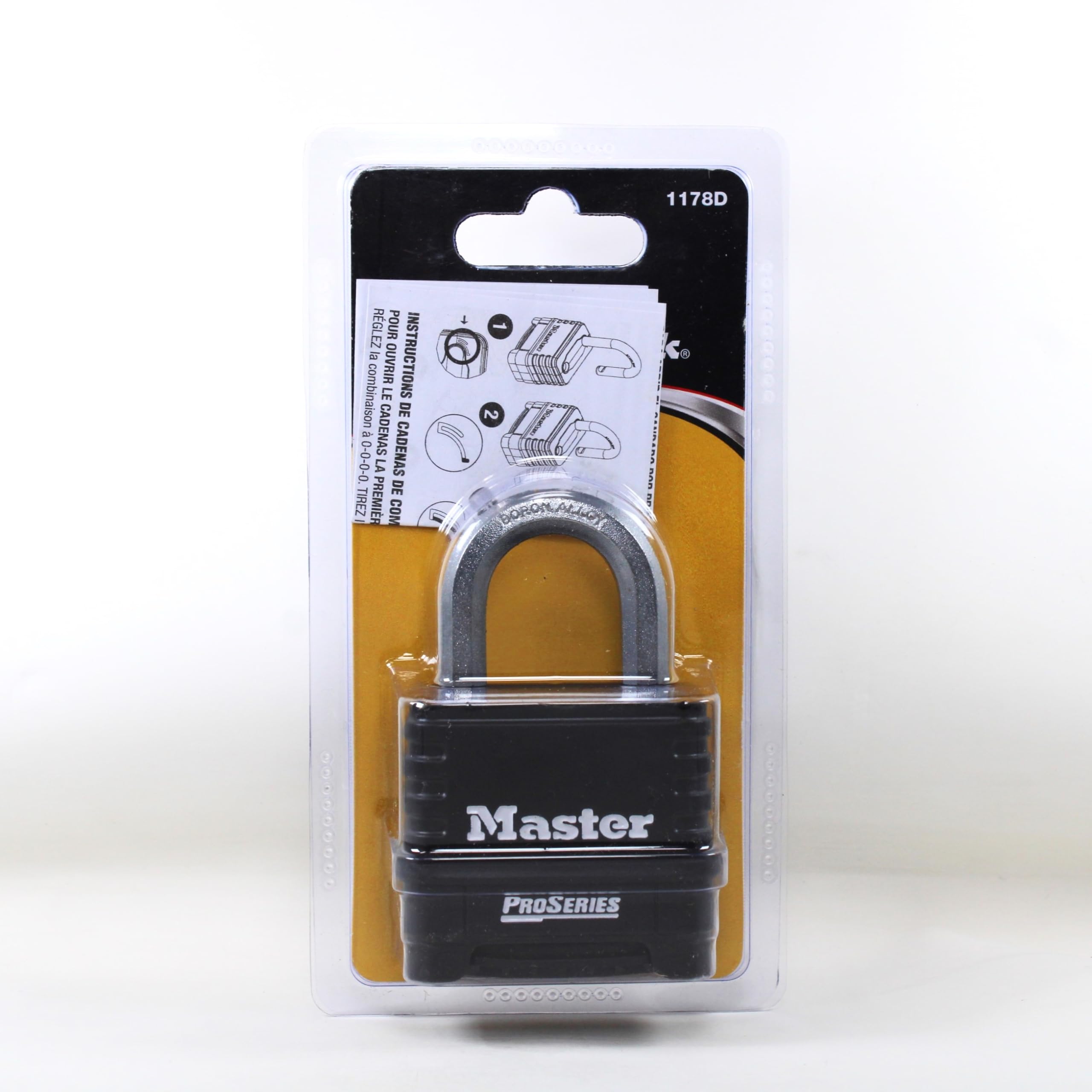 Master Lock 470-1178 Boxed Proseries Brass Resettable Combination